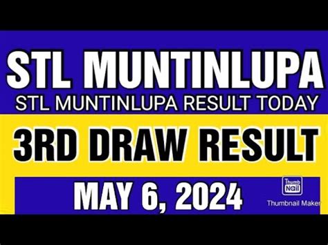 STL MUNTINLUPA RESULT TODAY 3RD DRAW JULY 5, 2024 .